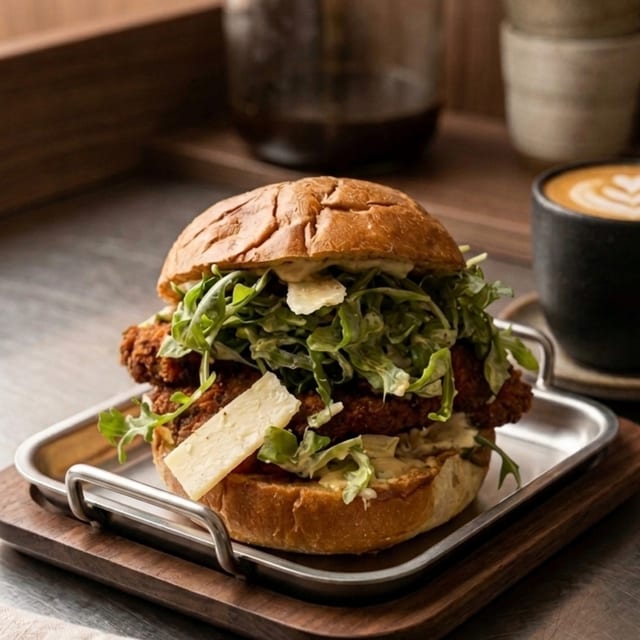 Morning Chicken Caesar Sandwich.