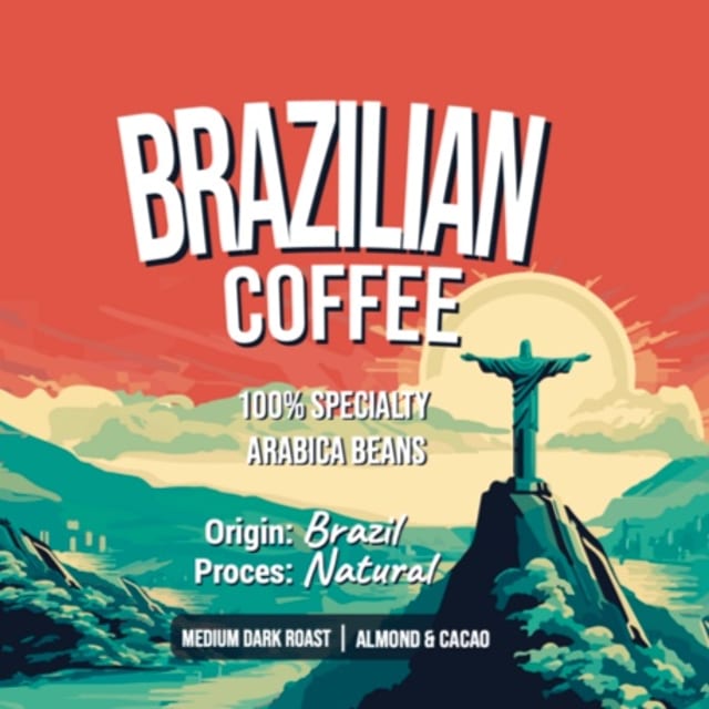 BRAZILIAN 100% Specialy Arabica Beans.